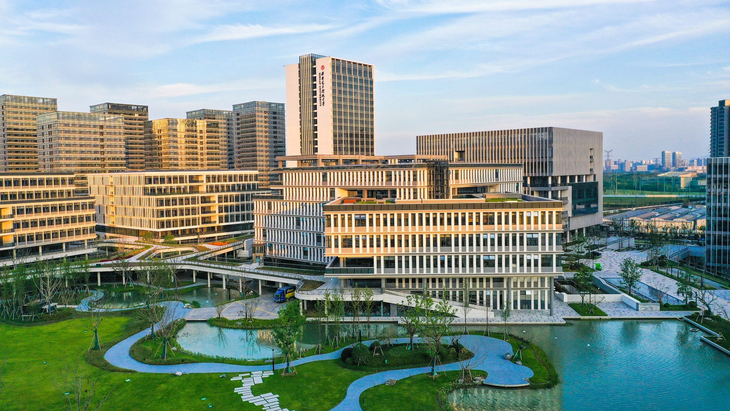 Xidian University Hangzhou campus aerial view
