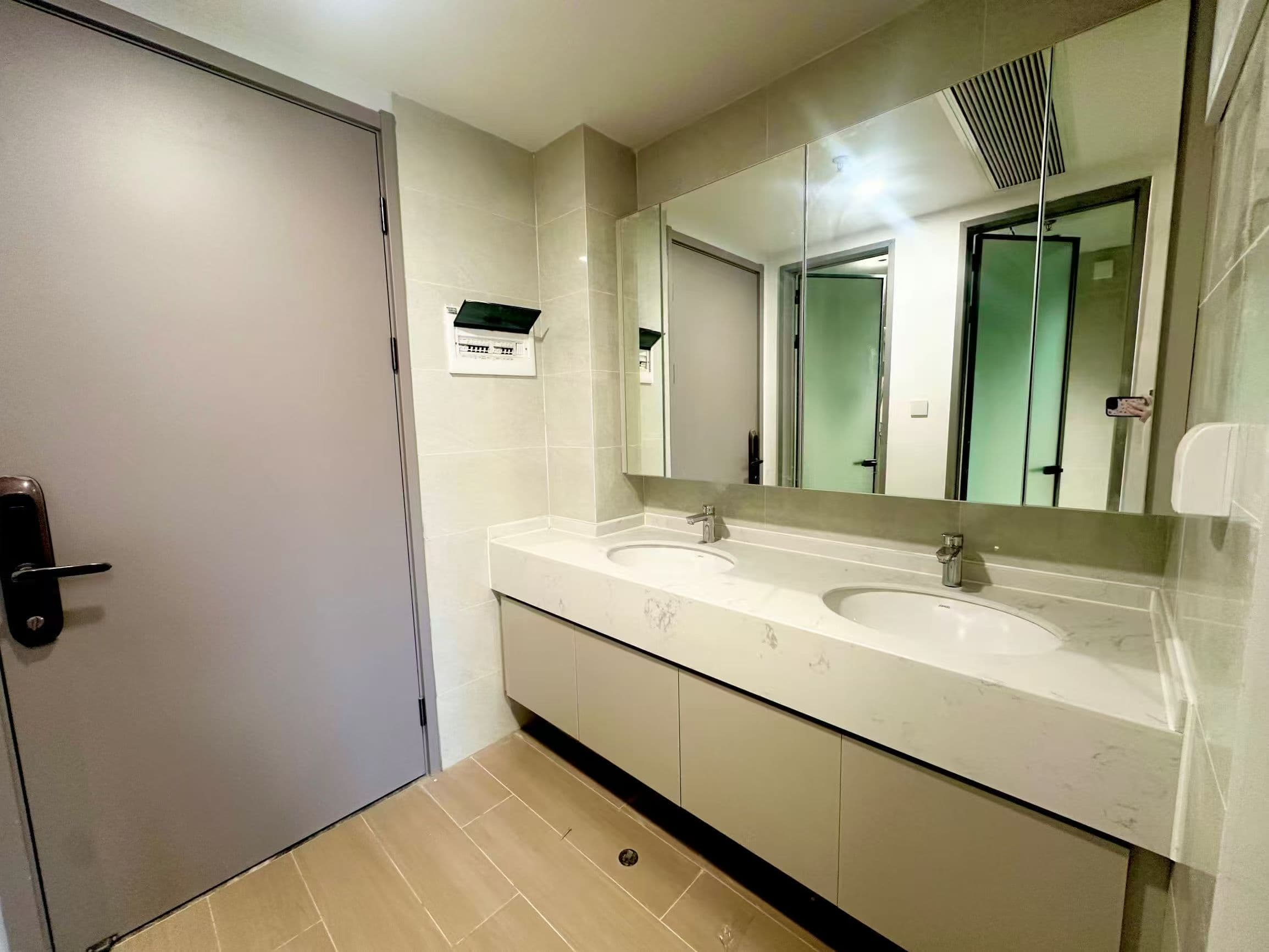 Modern bathroom facility — student dormitory
